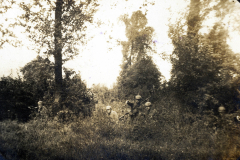 Soldaten des Heers im Dickicht der Westfront während des Ersten Weltkriegs