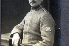 Porträt eines Sergeants der deutschen Armee an der Westfront im Ersten Weltkrieg
