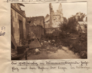 Zerstörte Gebäude in Frankreich