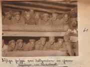 Soldaten in einem Bunker während des Ersten Weltkriegs