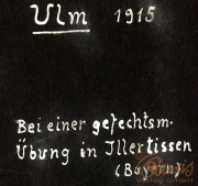 Militärübung in Illertissen, Bayern im Jahr 1915 bei der Fernspähabteilung in Ulm
