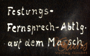Festungsfernsprech-Abteilung unterwegs in der Natur während des Marsches