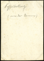 Handschriftliche Notiz zur Aufzeichnung von Informationen aus der Fernspähabteilung des Heeres