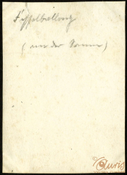 Handschriftliche Notiz zur Aufzeichnung von Informationen aus der Fernspähabteilung des Heeres
