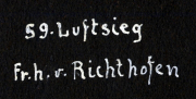 Der 59. Luftsieg von Frhr. von Richthofen während des Ersten Weltkriegs