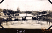 Brücke über einen Wasserlauf im Militärgebiet während des Ersten Weltkriegs