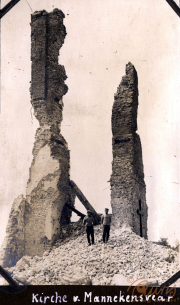 Ruine der Kirche in Mannekenvaard, Überreste nach dem Krieg
