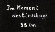 Dokumentation eines militärischen Einschlags in der Fernsp. Abtlg. 199 der Heer