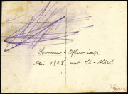 Kritzelei aus dem Jahr 1918 mit Bezug zur Sammlung der Fernsprechabteilung Heer