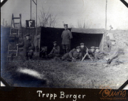 Truppenlager mit Soldaten der Fernspähen Abteilung im Heer während des Ersten Weltkriegs