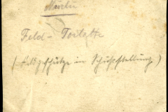 Historische Notiz über die Feldtorte mit Vorbereitungsinformationen aus der Fernsp. Abtlg. des Heeres