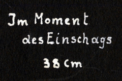 Dokumentation eines militärischen Einschlags in der Fernsp. Abtlg. 199 der Heer