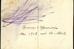 Kritzelei aus dem Jahr 1918 mit Bezug zur Sammlung der Fernsprechabteilung Heer