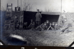 Truppenlager mit Soldaten der Fernspähen Abteilung im Heer während des Ersten Weltkriegs