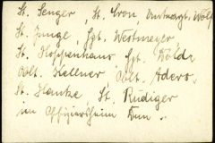 Liste von Namen und Informationen zur Heer-Einheit im Jahr 19xx