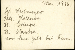 Notizen über die Heerangehörigen im Mai 1916