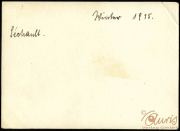 Militärische Karte aus dem Jahr 1915 mit handschriftlichen Notizen und Stempeln