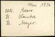 Aufzeichnungen von Heer-Mitgliedern im Mai 1916 mit Namen und Rang