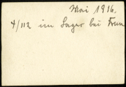 Notiz über die Heerestätigkeiten im Mai 1916, 4/112 im Lager bei Feuern
