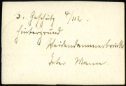 Details zur Heer-Einheit auf einer historischen schriftlichen Aufzeichnung aus dem Jahr 1912
