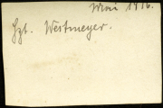 Handgeschriebene Notiz von Lt. Westmeyer aus dem Jahr 1916