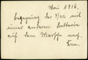Heer während des Ersten Weltkriegs im Mai 1916 in einem militärischen Lager bei manöverhaften Übungen