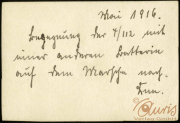 Heer während des Ersten Weltkriegs im Mai 1916 in einem militärischen Lager bei manöverhaften Übungen