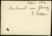 Notiz vom Dezember 1916 über den Einsatz von fliegenden Einheiten im Ersten Weltkrieg