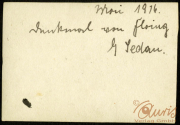 Notiz vom Dezember 1916 über den Einsatz von fliegenden Einheiten im Ersten Weltkrieg