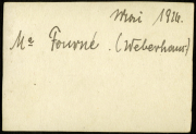 Ein Dokument aus dem Jahr 1926 mit handschriftlichen Notizen über das Weisenhaus von M. Fourné