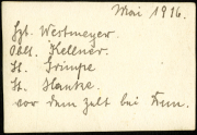 Notizen über die Heerangehörigen im Mai 1916