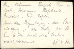 Heer Aufzeichnungen des Hohen Kommandos am 31. August 1916
