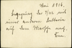 Heer während des Ersten Weltkriegs im Mai 1916 in einem militärischen Lager bei manöverhaften Übungen