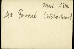 Ein Dokument aus dem Jahr 1926 mit handschriftlichen Notizen über das Weisenhaus von M. Fourné