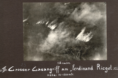 "II. u. III. Großer Gasangriff am 'Ferdinand Riegel'. 12.11.17."
