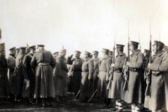 Versammlung von Soldaten der Heer während eines militärischen Einsatzes im frühen 20. Jahrhundert