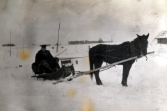 Historischer Schneeschlittenzug