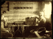 Historische Telefonstation im Ersten Weltkrieg