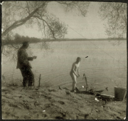 Fischfang am See