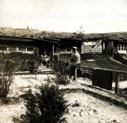 Erste Weltkrieg Artillerie-Truppen in einem Außenposten