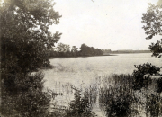 Historisches Foto eines Teich-Umgebung