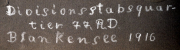 Divisionsstabsquartier 77.RD Blankensee 1916