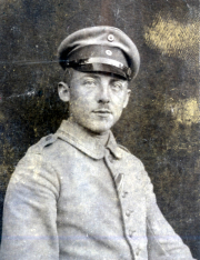 Porträt eines Soldaten aus dem Ersten Weltkrieg, Schleswig-Holstein, circa 1916