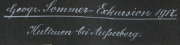 Georg Sommer Exkursion 1917 zu den Kulturen bei Tiefenberg