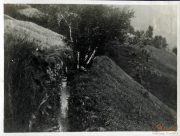 Landschaft mit Wasserlauf und Bäumen in malerischer Umgebung im Heer
