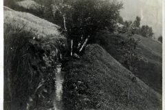 Landschaft mit Wasserlauf und Bäumen in malerischer Umgebung im Heer