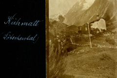 Küchmatt im Lötschenthal gebirgige Landschaft mit traditionellem Gebäude und bewaldeter Umgebung