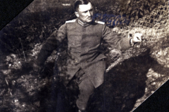Soldat des III. Bataillons IV Thüringisches Infanterie-Regiment 72 bei einer Pause während des Ersten Weltkriegs