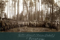 Heer, III. Batl. IV Thüring. Inf. Regt. 72 bei einem Gottesdienst in der Natur im Jahr 1916