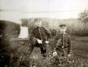 Soldaten des III. Bataillons des IV. Thüringer Infanterie-Regiments 72 in der Natur